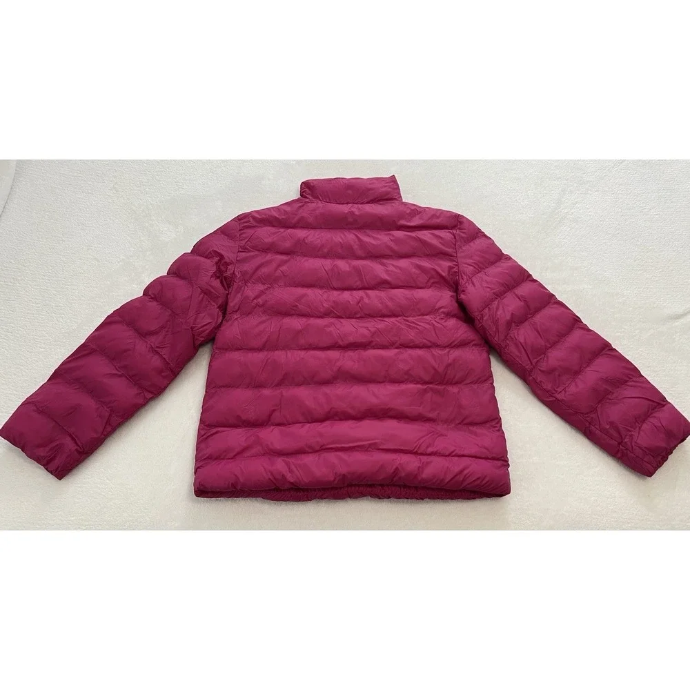 POLO‎ Ralph Lauren Kids Girls Half Zip Mock Neck Pink Puffer Jacket Sz M 5-10YRS